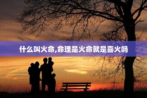 什么叫火命,命理是火命就是喜火吗
