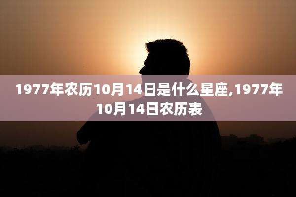 1977年农历10月14日是什么星座,1977年10月14日农历表