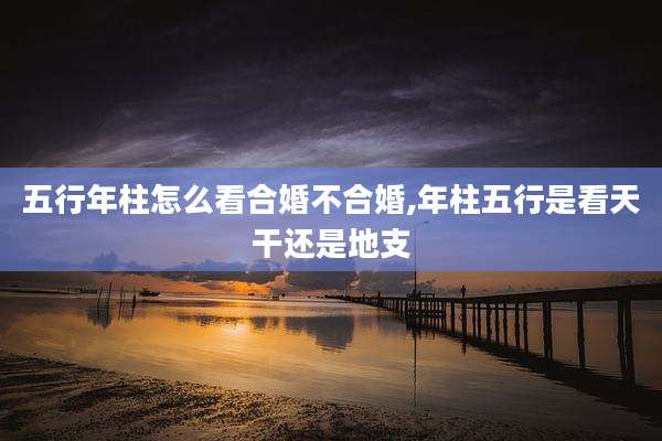 五行年柱怎么看合婚不合婚,年柱五行是看天干还是地支