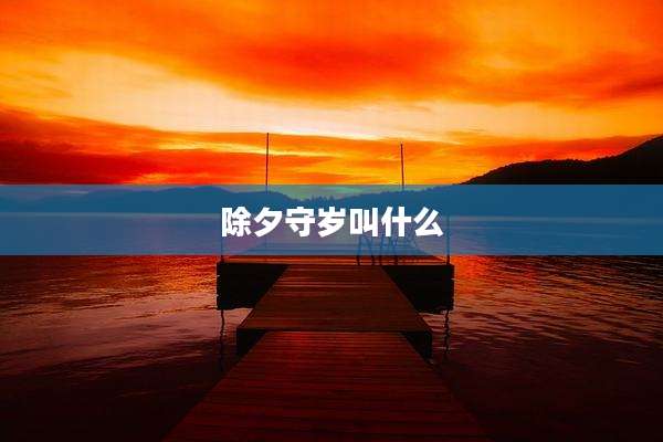 除夕守岁叫什么