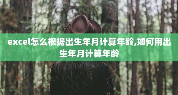 excel怎么根据出生年月计算年龄,如何用出生年月计算年龄