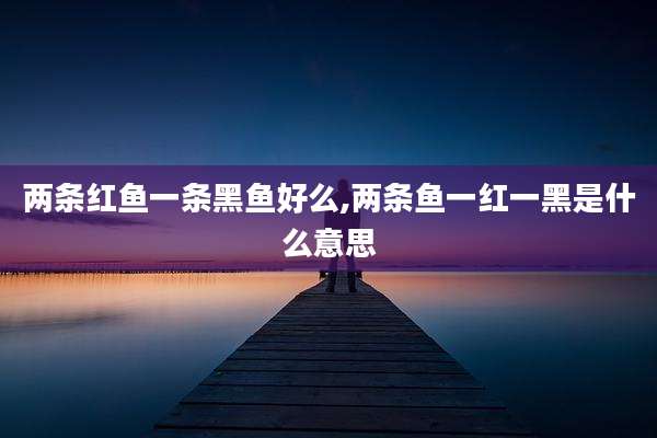 两条红鱼一条黑鱼好么,两条鱼一红一黑是什么意思