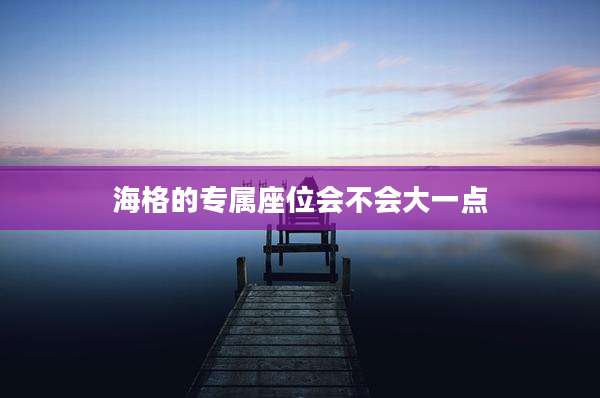 海格的专属座位会不会大一点
