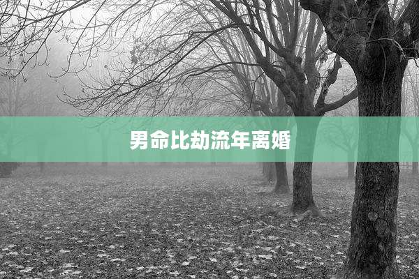男命比劫流年离婚