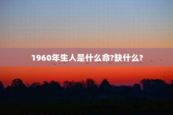 1960年生人是什么命?缺什么?