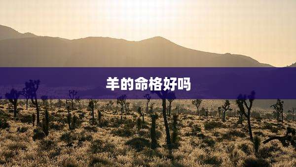 羊的命格好吗
