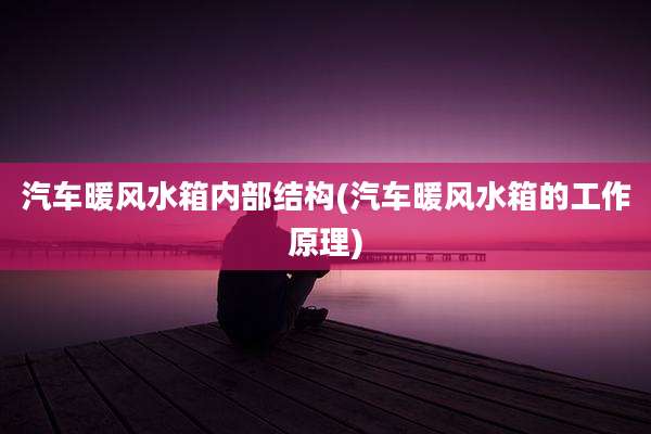 汽车暖风水箱内部结构(汽车暖风水箱的工作原理)