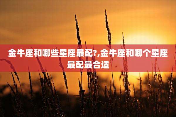 金牛座和哪些星座最配?,金牛座和哪个星座最配最合适