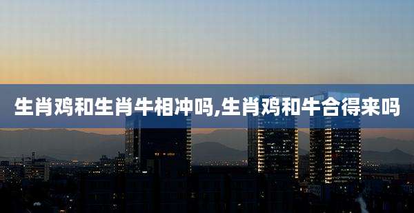 生肖鸡和生肖牛相冲吗,生肖鸡和牛合得来吗
