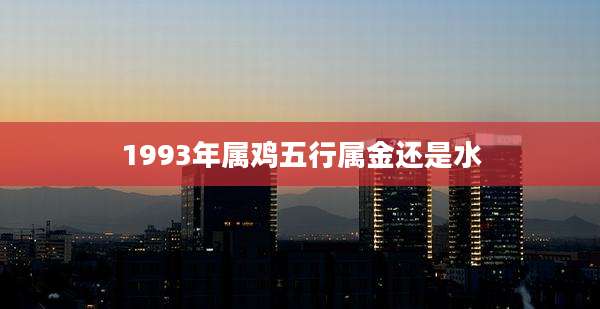 1993年属鸡五行属金还是水