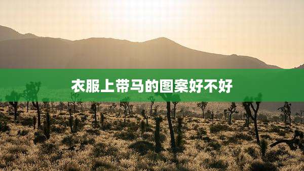 衣服上带马的图案好不好