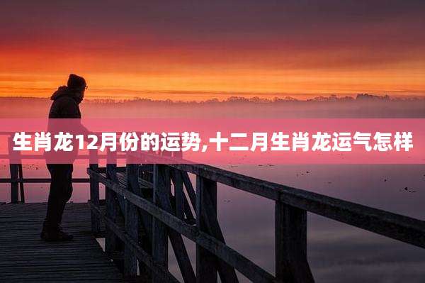 生肖龙12月份的运势,十二月生肖龙运气怎样
