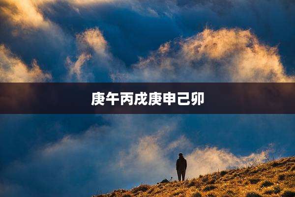 庚午丙戌庚申己卯