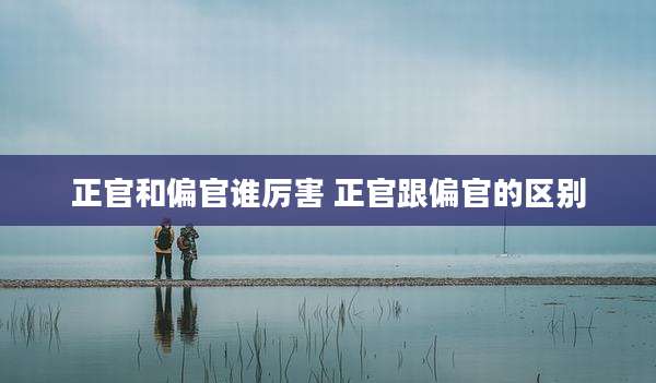 正官和偏官谁厉害 正官跟偏官的区别