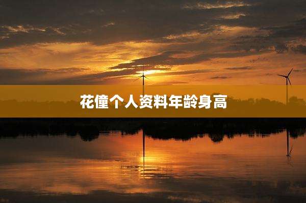 花僮个人资料年龄身高