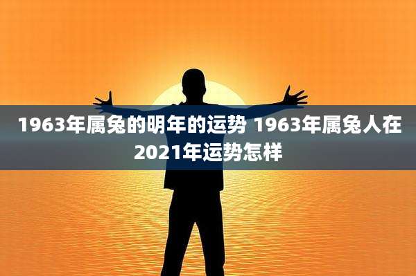 1963年属兔的明年的运势 1963年属兔人在2021年运势怎样