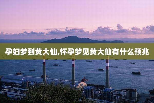 孕妇梦到黄大仙,怀孕梦见黄大仙有什么预兆