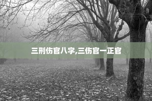 三刑伤官八字,三伤官一正官