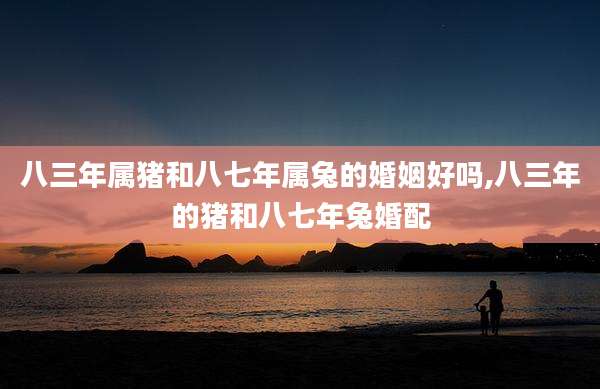 八三年属猪和八七年属兔的婚姻好吗,八三年的猪和八七年兔婚配
