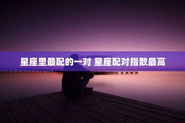 星座里最配的一对 星座配对指数最高