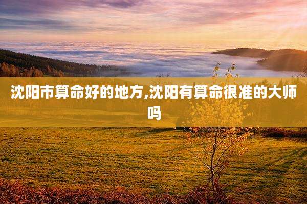 沈阳市算命好的地方,沈阳有算命很准的大师吗
