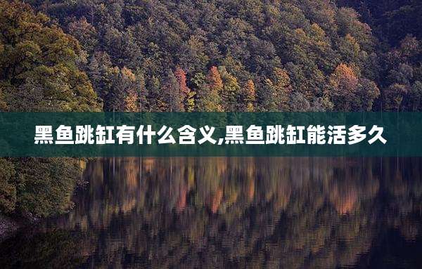 黑鱼跳缸有什么含义,黑鱼跳缸能活多久