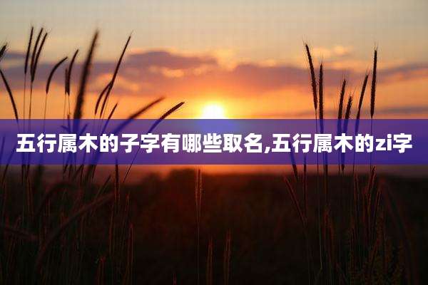 五行属木的子字有哪些取名,五行属木的zi字
