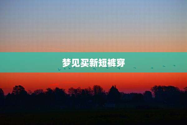 梦见买新短裤穿