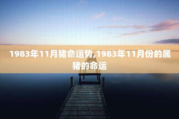 1983年11月猪命运势,1983年11月份的属猪的命运
