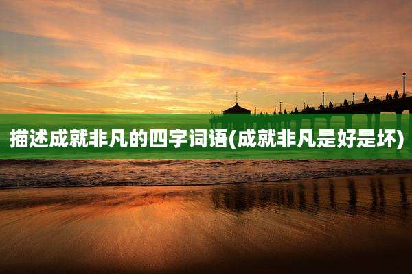 描述成就非凡的四字词语(成就非凡是好是坏)