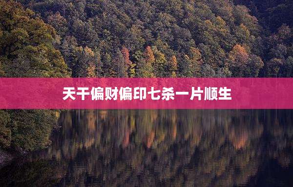 天干偏财偏印七杀一片顺生