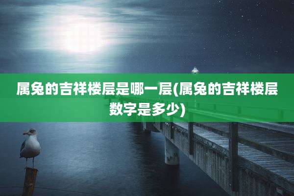 属兔的吉祥楼层是哪一层(属兔的吉祥楼层数字是多少)