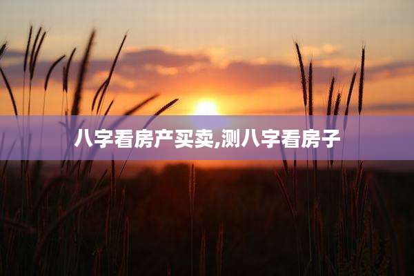 八字看房产买卖,测八字看房子