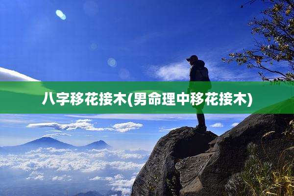 八字移花接木(男命理中移花接木)