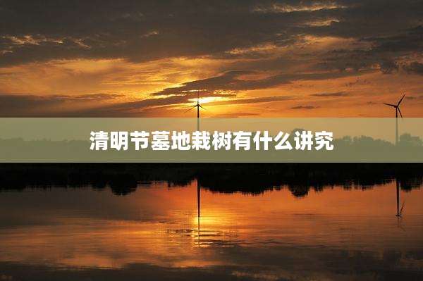 清明节墓地栽树有什么讲究
