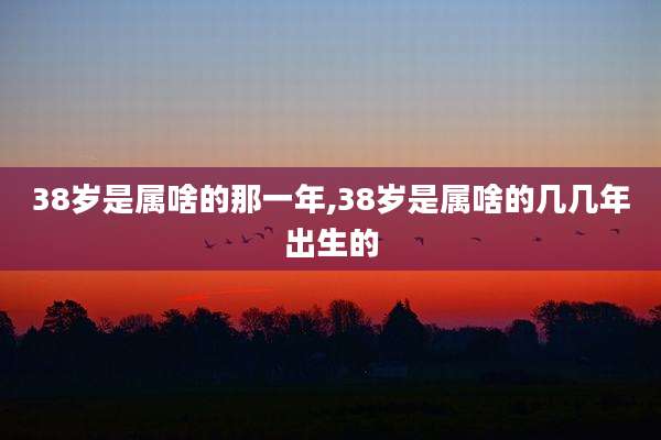 38岁是属啥的那一年,38岁是属啥的几几年出生的