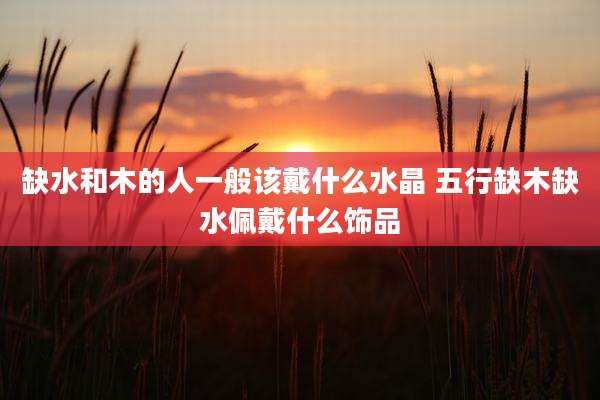 缺水和木的人一般该戴什么水晶 五行缺木缺水佩戴什么饰品