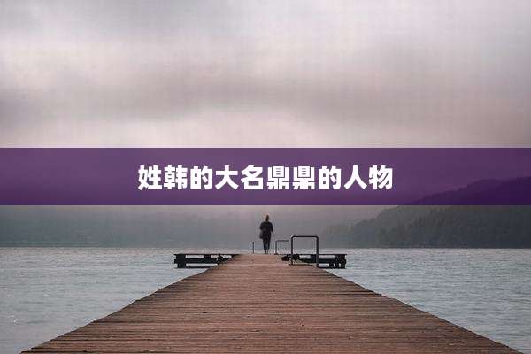 姓韩的大名鼎鼎的人物