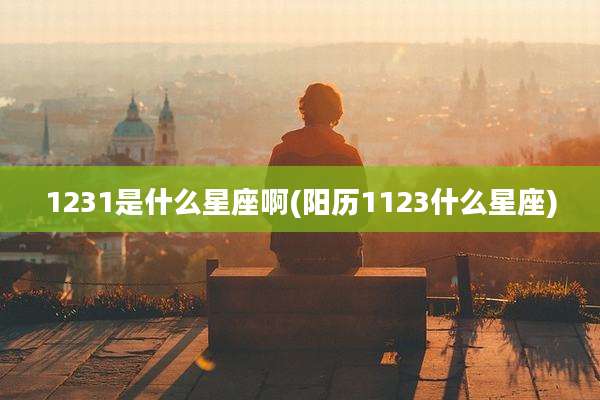 1231是什么星座啊(阳历1123什么星座)