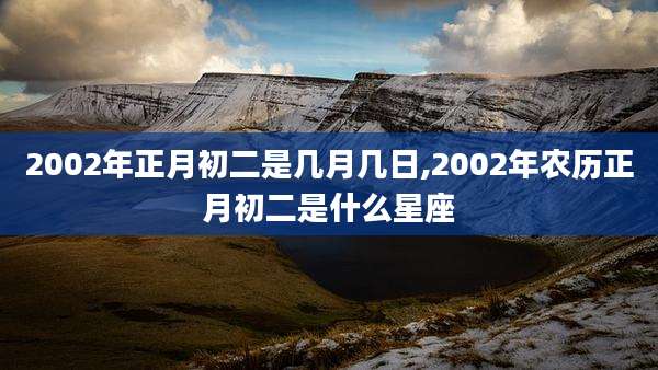 2002年正月初二是几月几日,2002年农历正月初二是什么星座