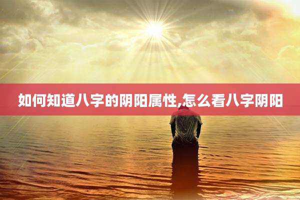 如何知道八字的阴阳属性,怎么看八字阴阳