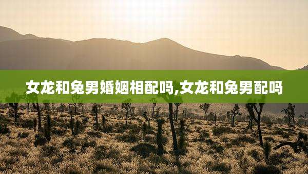 女龙和兔男婚姻相配吗,女龙和兔男配吗