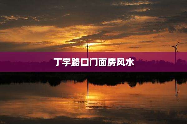 丁字路口门面房风水