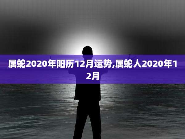 属蛇2020年阳历12月运势,属蛇人2020年12月