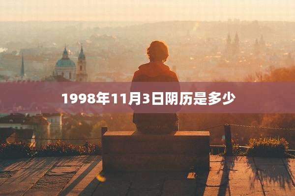 1998年11月3日阴历是多少