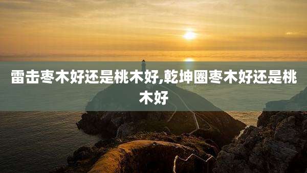 雷击枣木好还是桃木好,乾坤圈枣木好还是桃木好