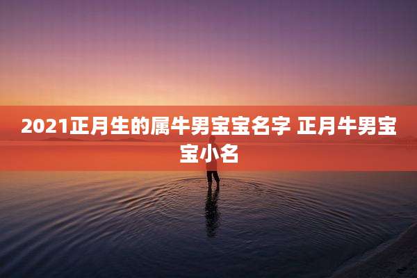 2021正月生的属牛男宝宝名字 正月牛男宝宝小名