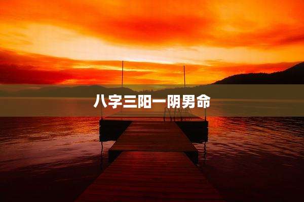 八字三阳一阴男命