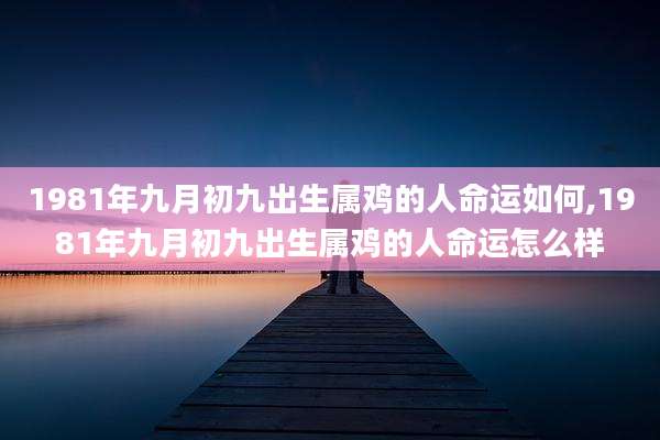 1981年九月初九出生属鸡的人命运如何,1981年九月初九出生属鸡的人命运怎么样