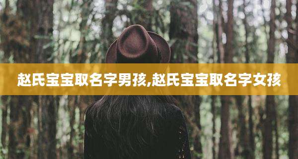 赵氏宝宝取名字男孩,赵氏宝宝取名字女孩